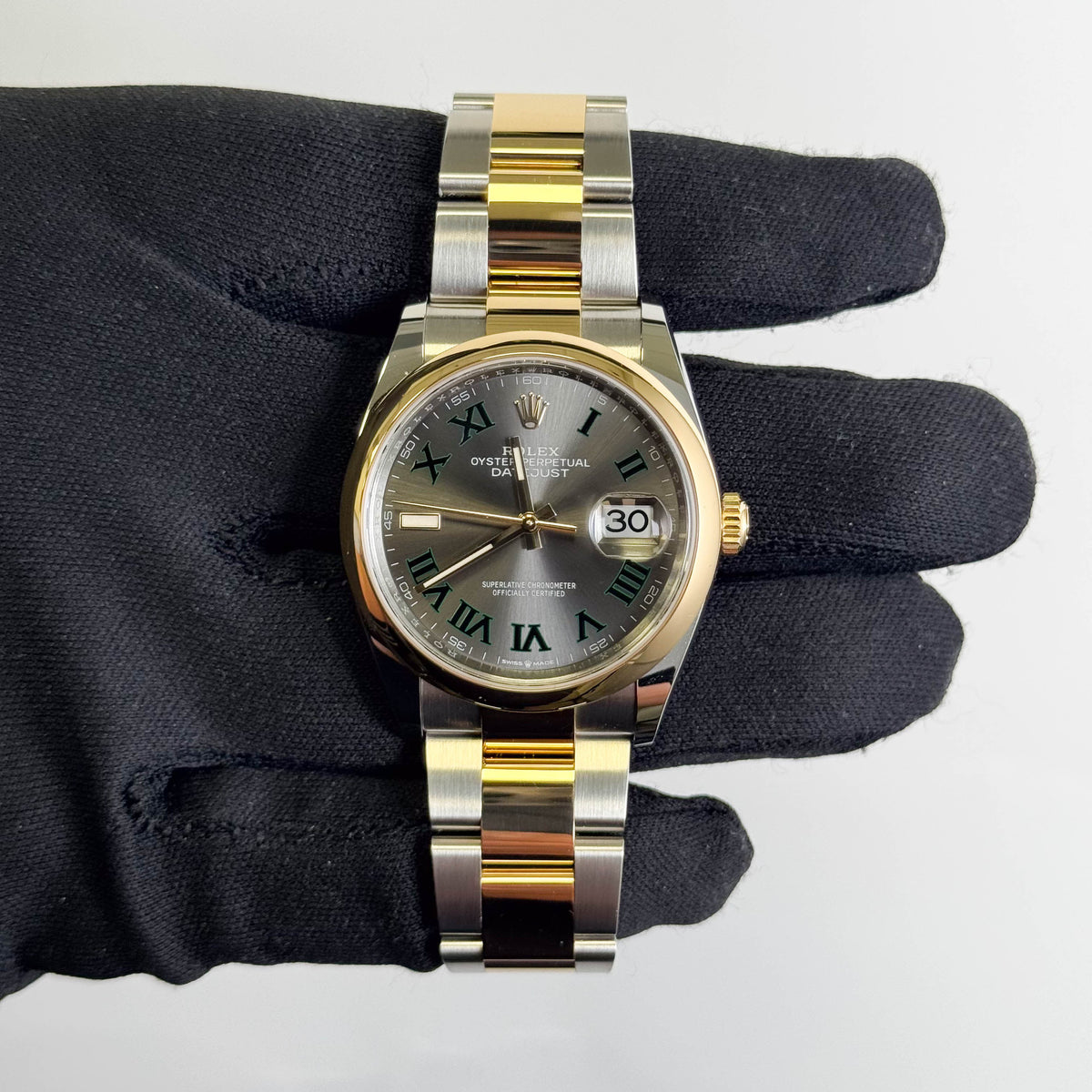 Rolex Datejust 36mm Wimbledon Dial Watch Ref# 126203
