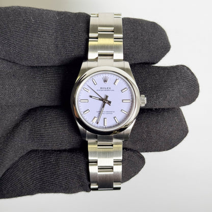 Rolex Oyster Perpetual 31mm Lilac Dial Watch Ref# 277200 - Happy Jewelers Fine Jewelry Lifetime Warranty