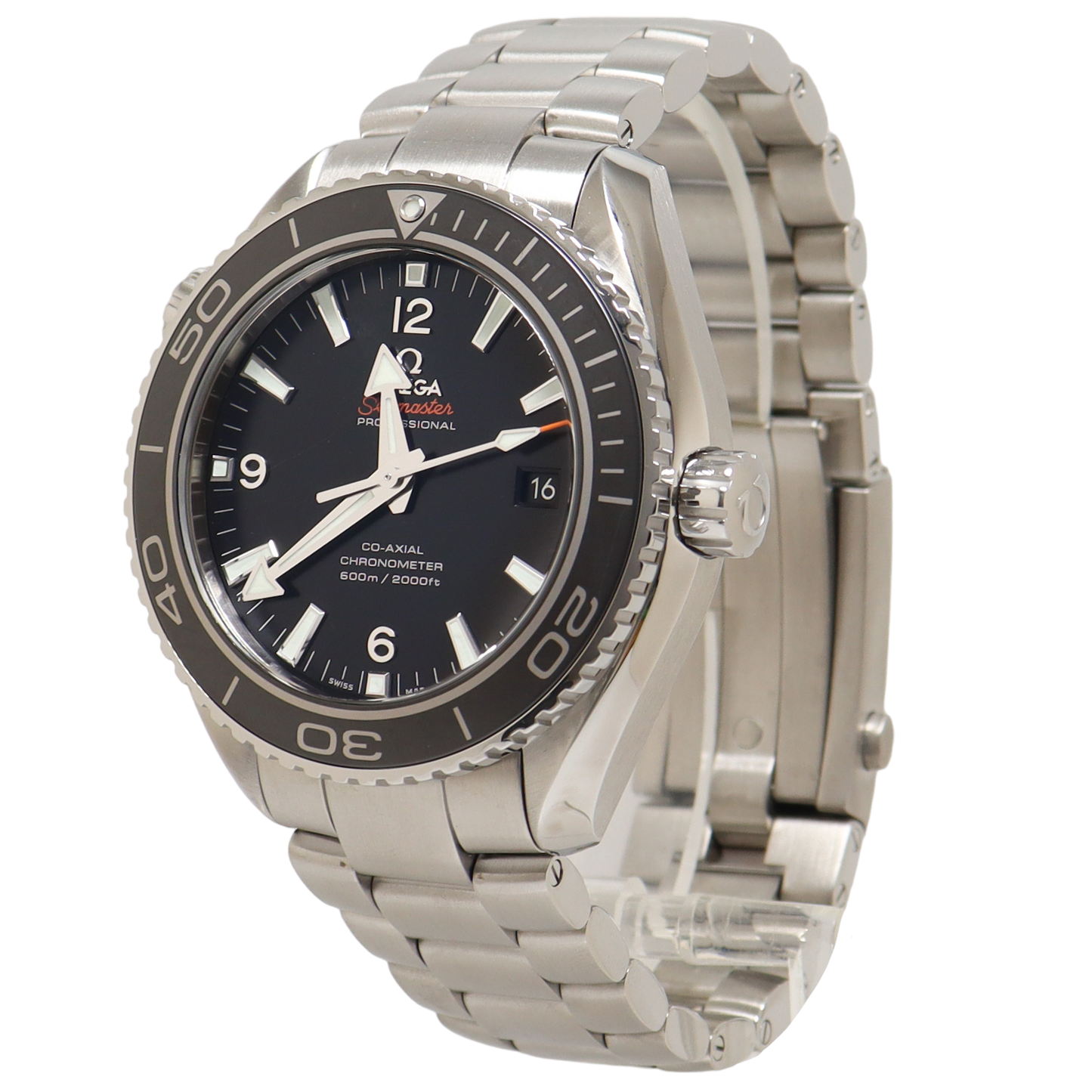 Omega Seamaster Planet Ocean Stainless Steel 45.5mm Black Stick & Arabic Dial Watch Reference#: 522.30.46.21.01.001 - Happy Jewelers Fine Jewelry Lifetime Warranty