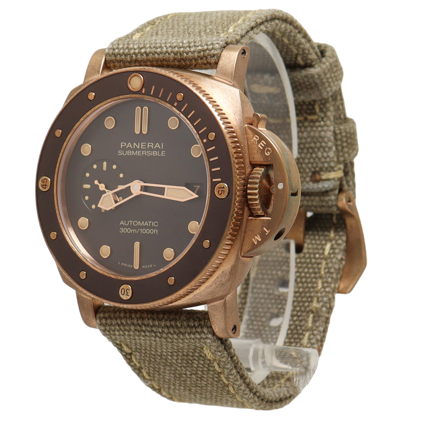 Panerai Officine Bronze 47mm Chocolate Brown Dial Watch Reference#: PAM00968 - Happy Jewelers Fine Jewelry Lifetime Warranty