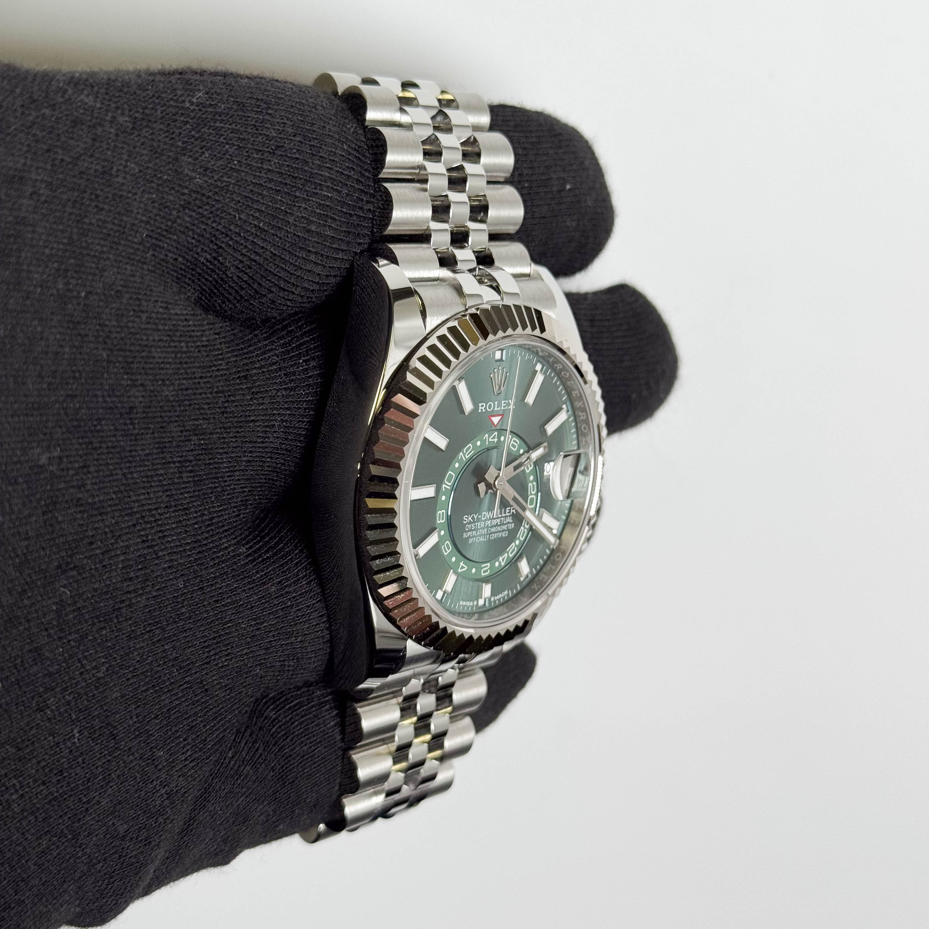 Rolex Sky-Dweller 42mm Green Dial Watch Ref# 336934 - Happy Jewelers Fine Jewelry Lifetime Warranty