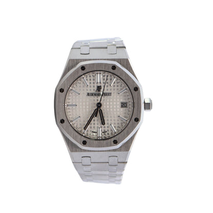 Audemars Piguet Royal Oak 34mm Silver Dial Watch Ref# 77350ST.OO.1261ST.01 - Happy Jewelers Fine Jewelry Lifetime Warranty