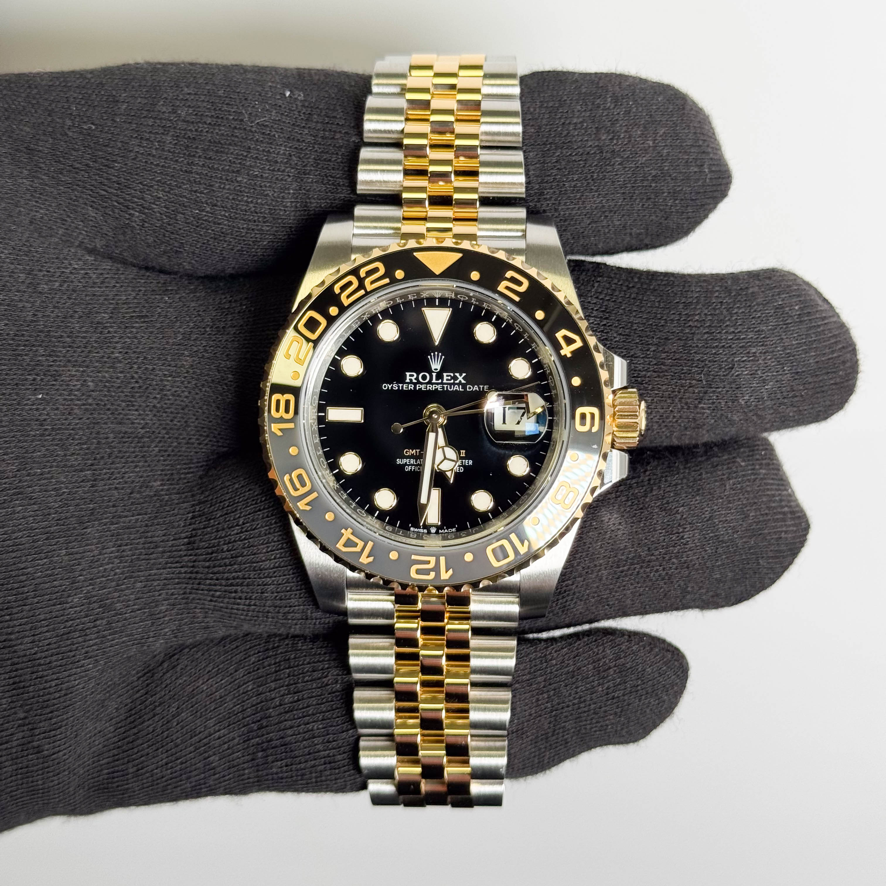 Rolex GMT-Master II Guinness 40mm Black Dial Watch Ref# 126713GRNR - Happy Jewelers Fine Jewelry Lifetime Warranty