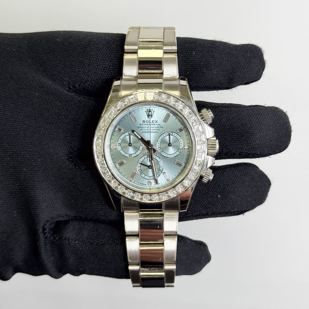 Rolex Daytona Platinum 40mm Ice Blue Dial Watch Ref# 126576TBR