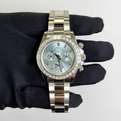 Rolex Daytona Platinum 40mm Ice Blue Dial Watch Ref# 126576TBR