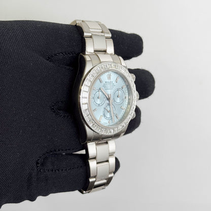 Rolex Daytona Platinum 40mm Ice Blue Dial Watch Ref# 126576TBR