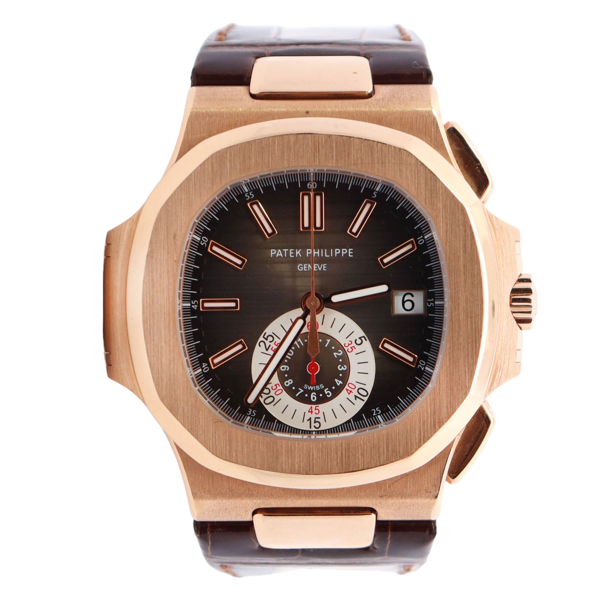 Patek Philippe Nautilus 40.5mm Brown Dial Watch Ref# 5980R-001 - Happy Jewelers Fine Jewelry Lifetime Warranty