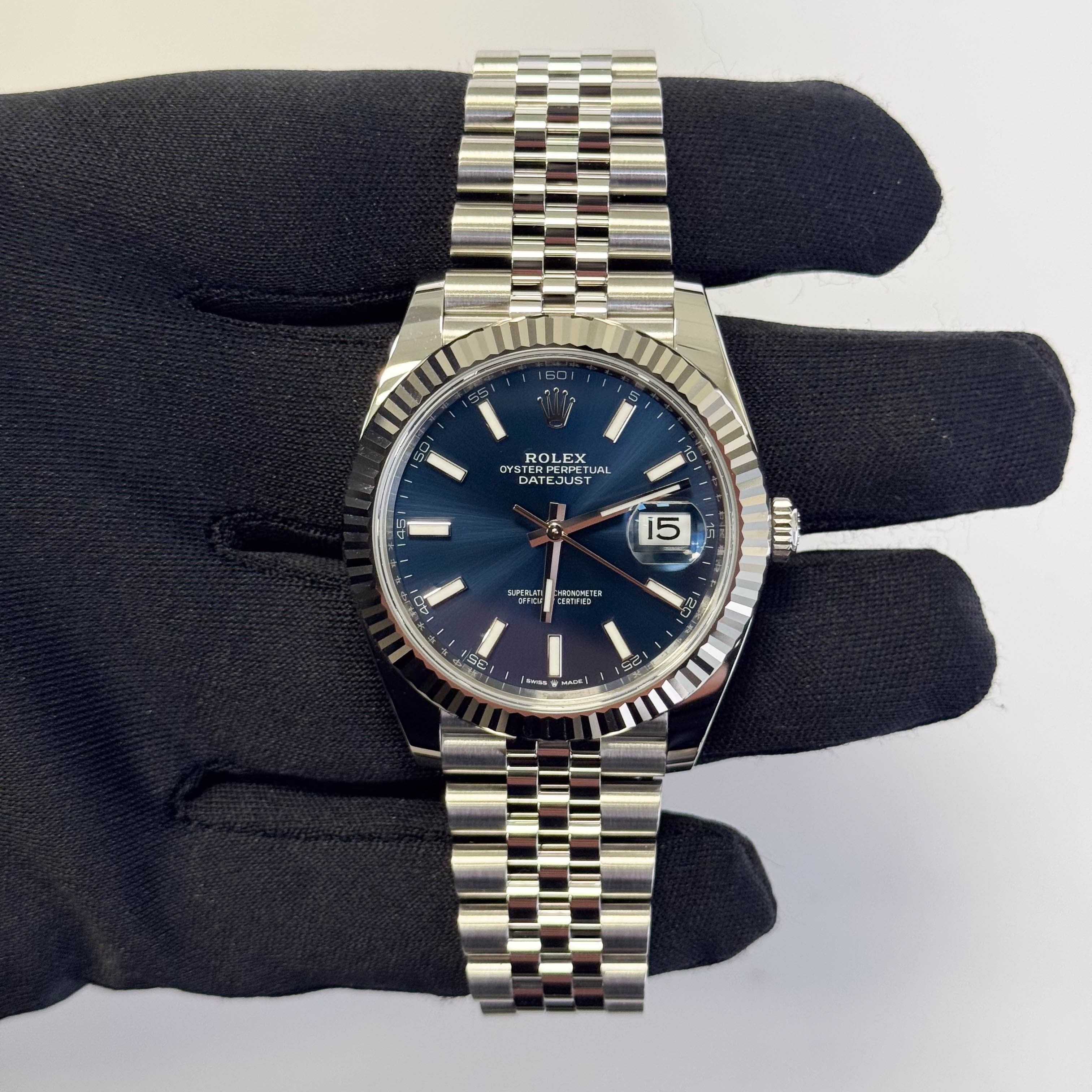 Rolex Datejust 41mm Blue Dial Watch Ref# 126334 – Happy Jewelers