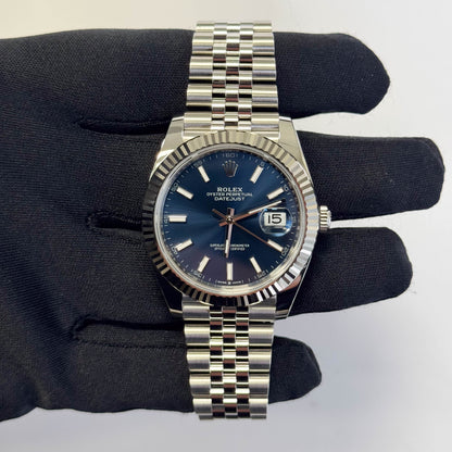 Rolex Datejust 41mm Blue Dial Watch Ref# 126334 - Happy Jewelers Fine Jewelry Lifetime Warranty