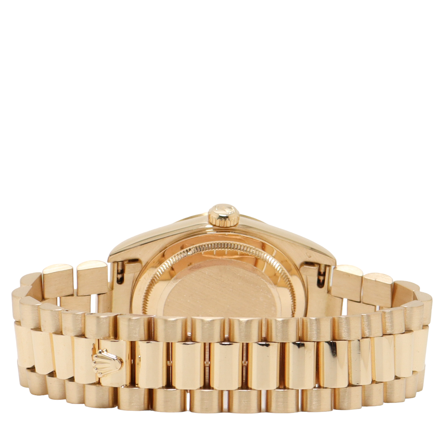 Rolex Day-Date Yellow Gold 36mm Champagne Diamond Dial Watch Reference #: 18238 - Happy Jewelers Fine Jewelry Lifetime Warranty