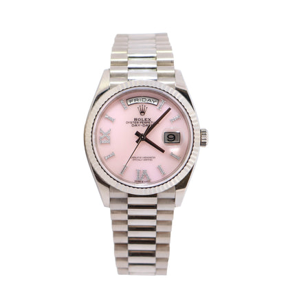 Rolex Day Date 36mm Factory Pink Dial Watch Ref# 128239 - Happy Jewelers Fine Jewelry Lifetime Warranty