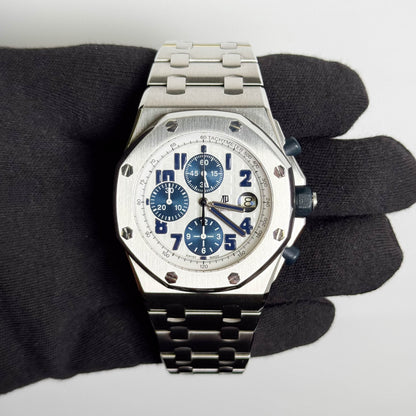 Audemars Piguet Royak Offshore Oak 42mm White Dial Watch Ref# 26170ST.OO.D305CR.01 - Happy Jewelers Fine Jewelry Lifetime Warranty