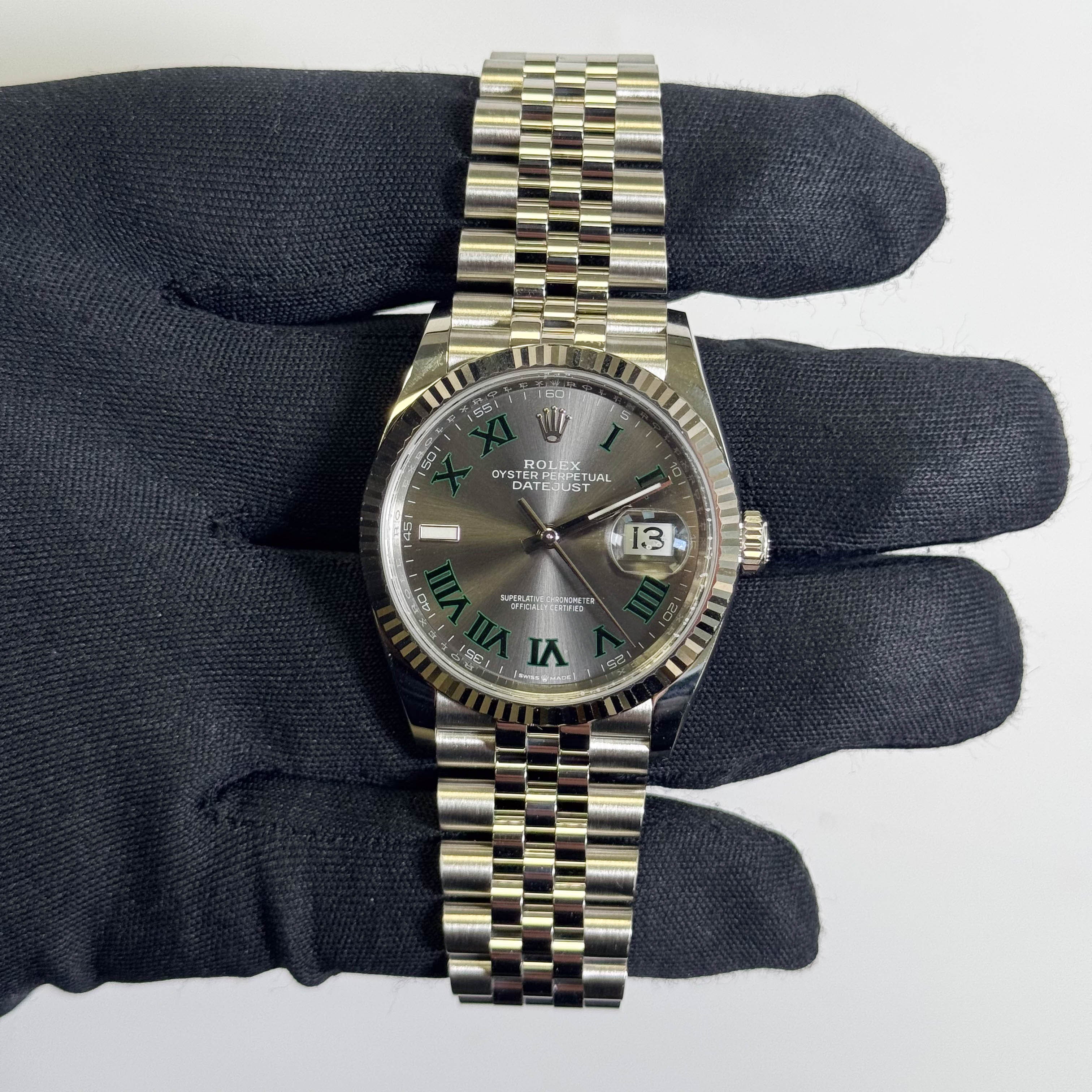 Rolex Datejust 36mm Wimbledon Dial Watch Ref# 126234 - Happy Jewelers Fine Jewelry Lifetime Warranty