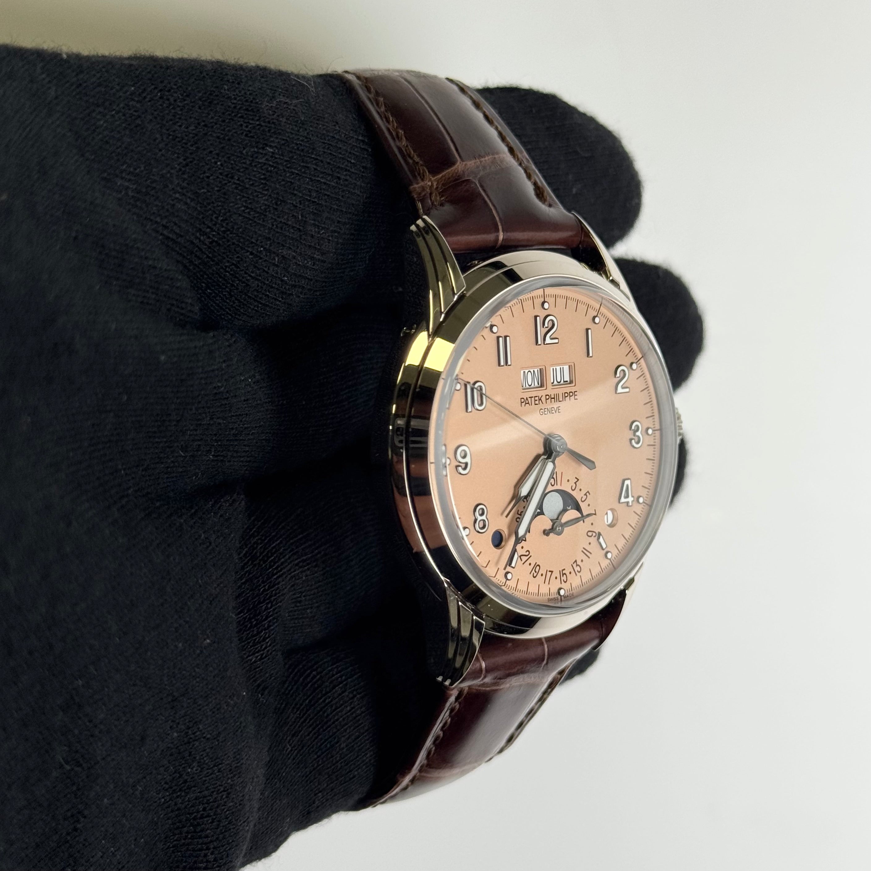 Patek Philippe Grand Complications 40mm Salmon Dial Watch Ref# 5320G-011 - Happy Jewelers Fine Jewelry Lifetime Warranty