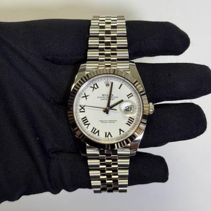 Rolex Datejust 41mm White Dial Watch Ref# 126334