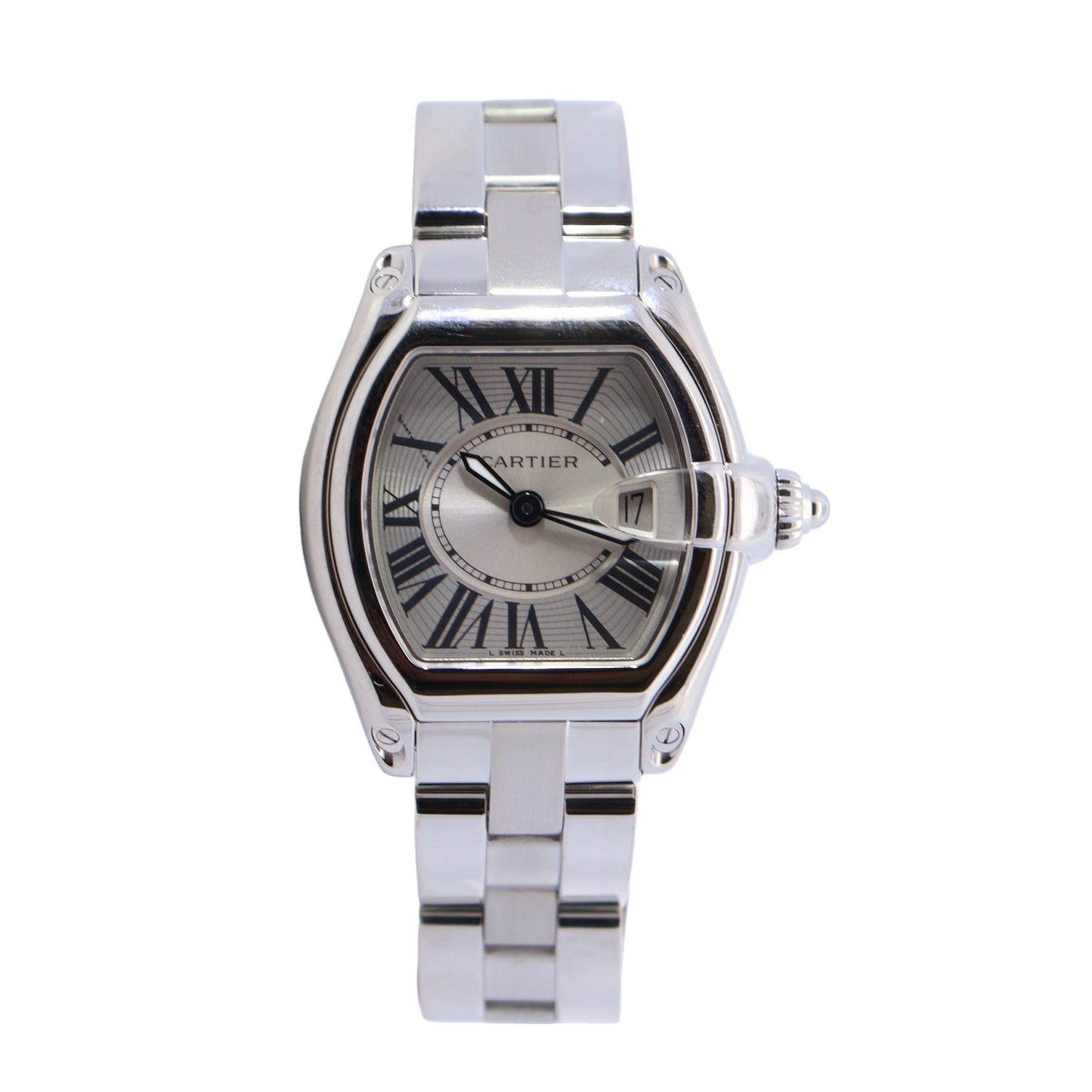 Cartier Roadster 31mm Silver Dial Watch Ref# W62016V3