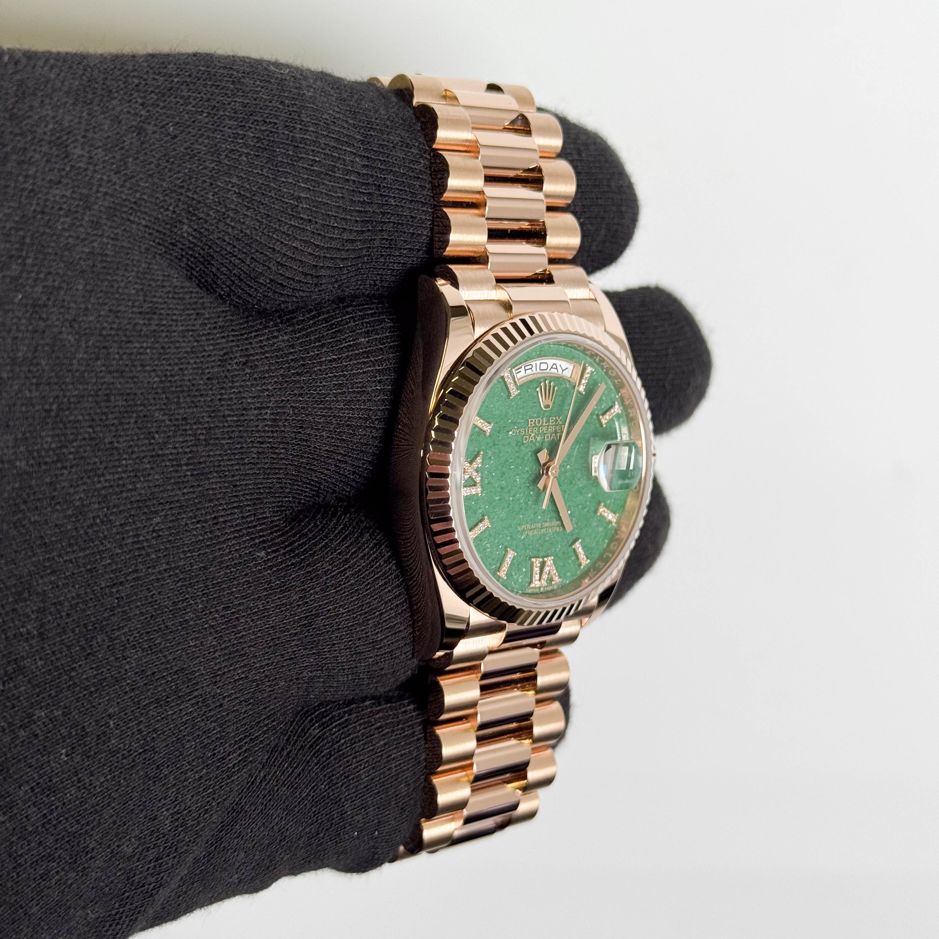 Rolex Day-Date 36mm Green Aventurine Dial Watch Ref# 128235 - Happy Jewelers Fine Jewelry Lifetime Warranty