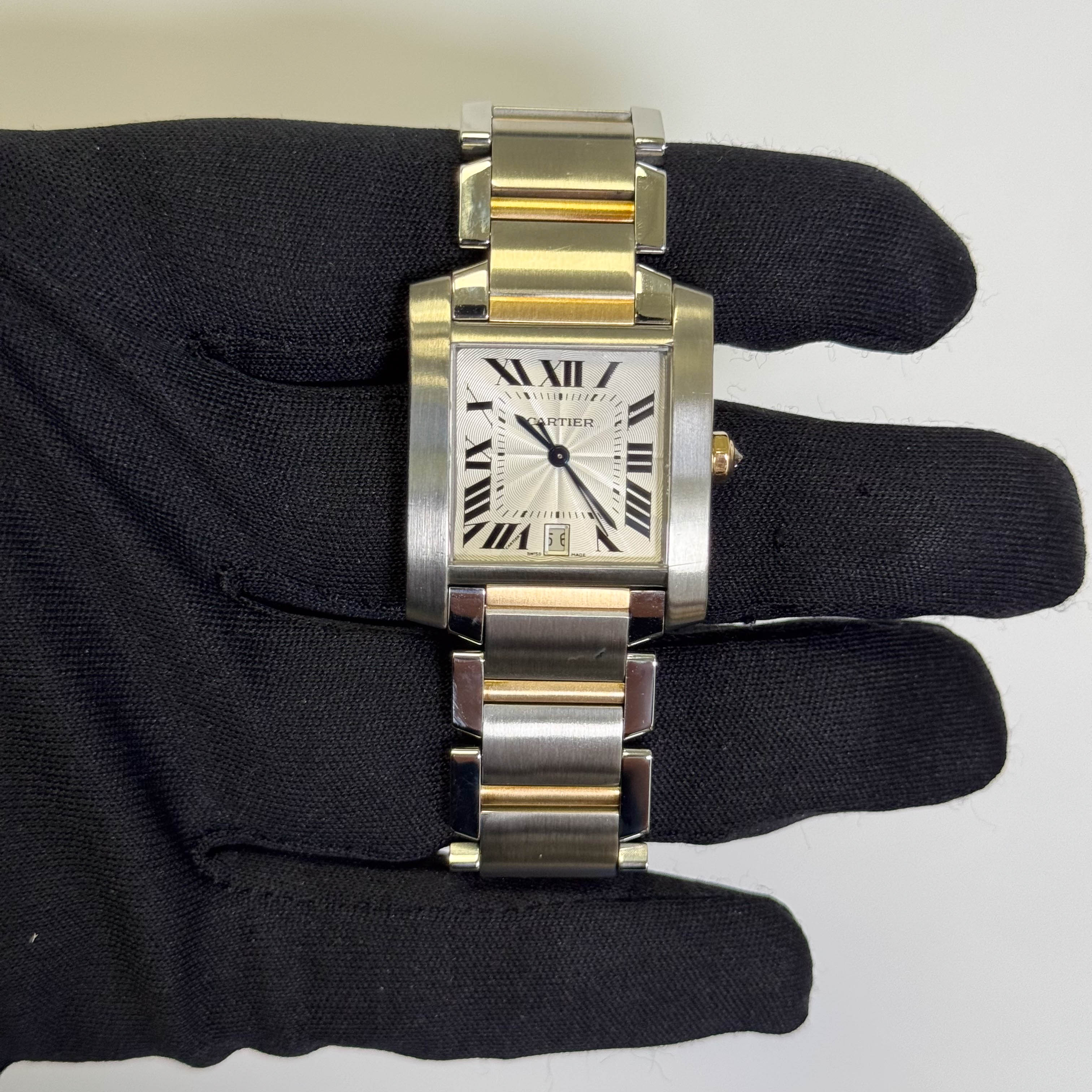 Cartier Tank Francaise 25mm Ivory Dial Ref#W51005Q4