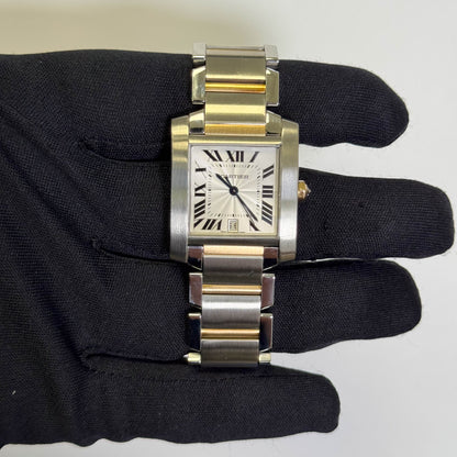 Cartier Tank Francaise 25mm Ivory Dial Ref#W51005Q4 - Happy Jewelers Fine Jewelry Lifetime Warranty