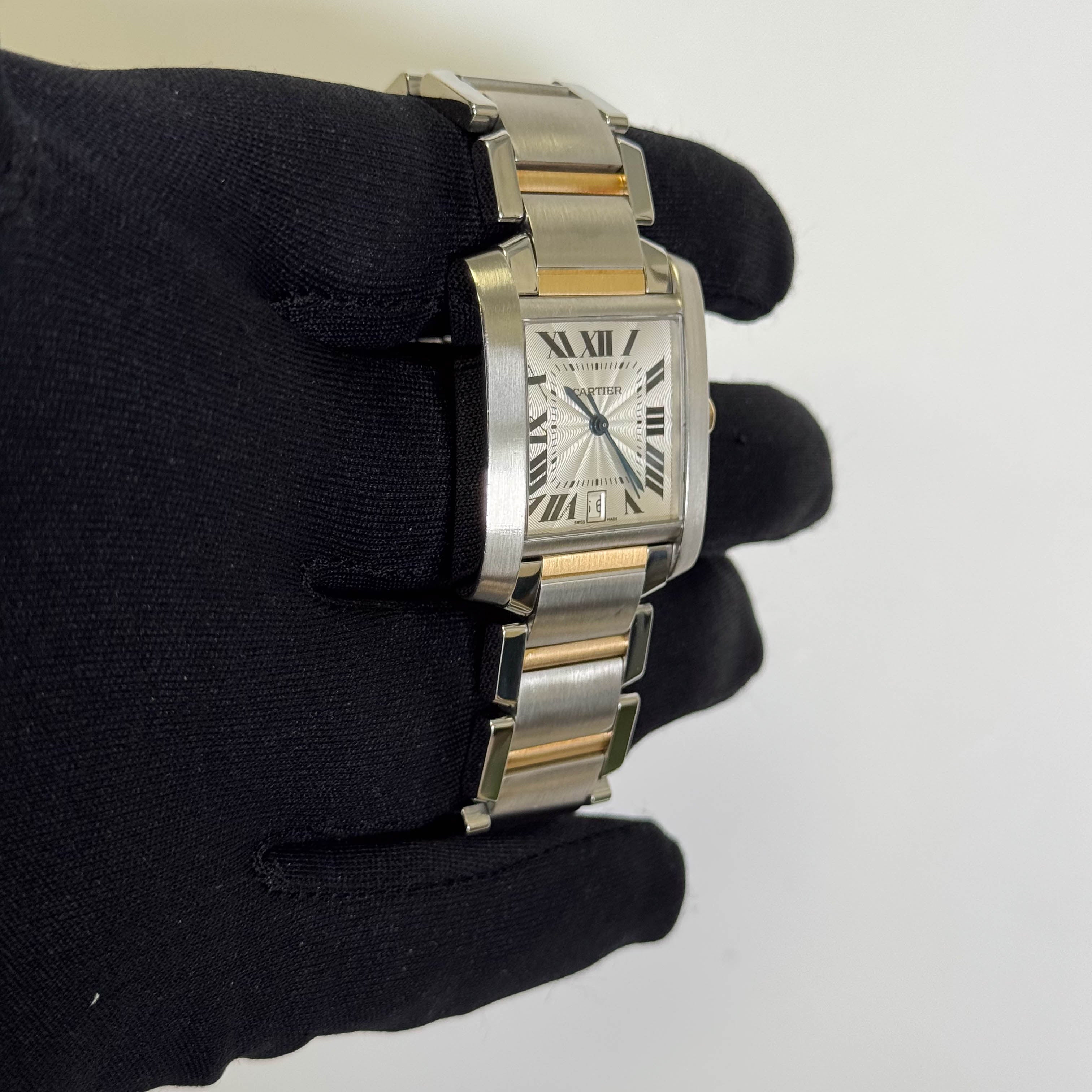 Cartier Tank Francaise 25mm Ivory Dial Ref#W51005Q4