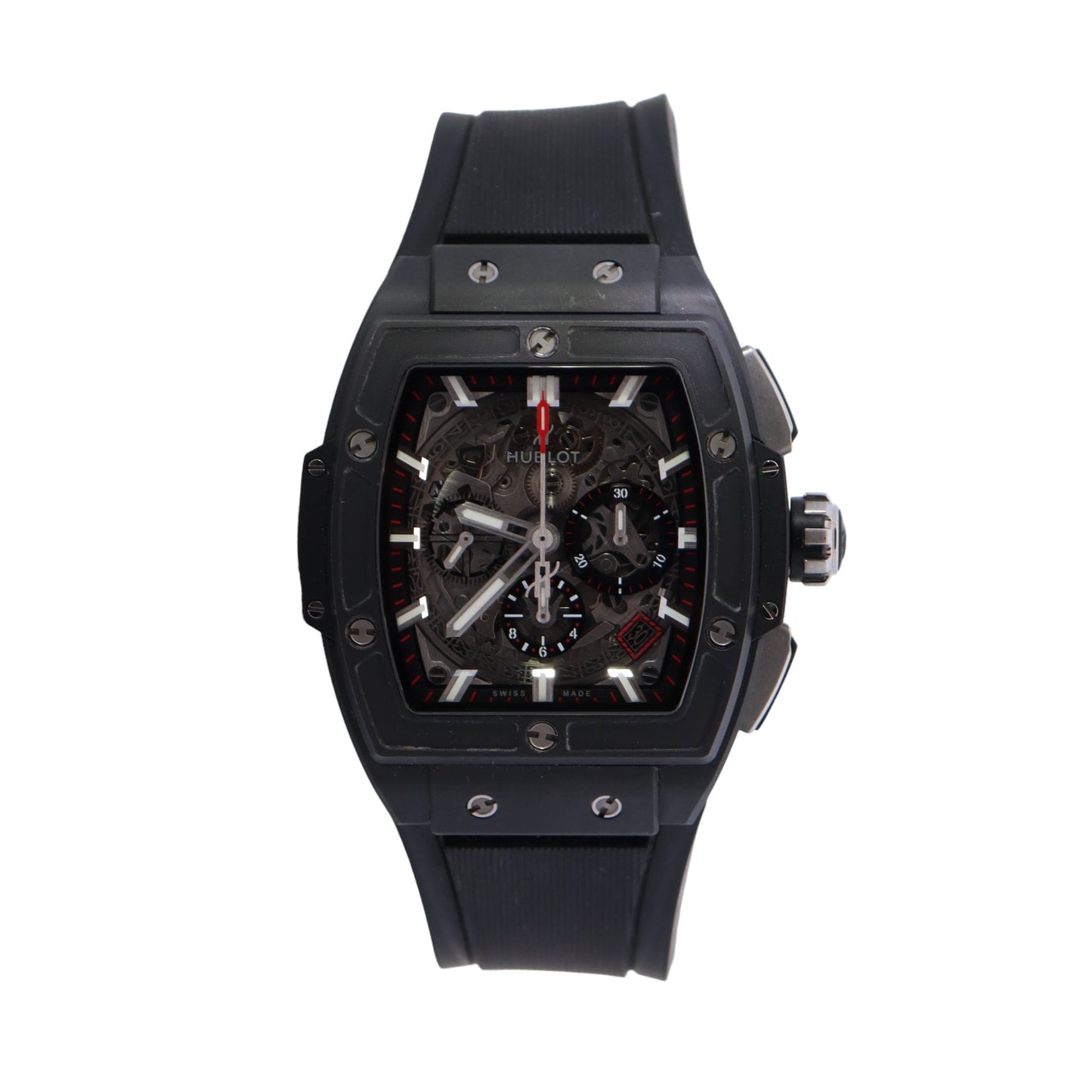 Hublot Black Magic 45mm Skeleton Dial Watch Ref# 601.CI.0173.RX