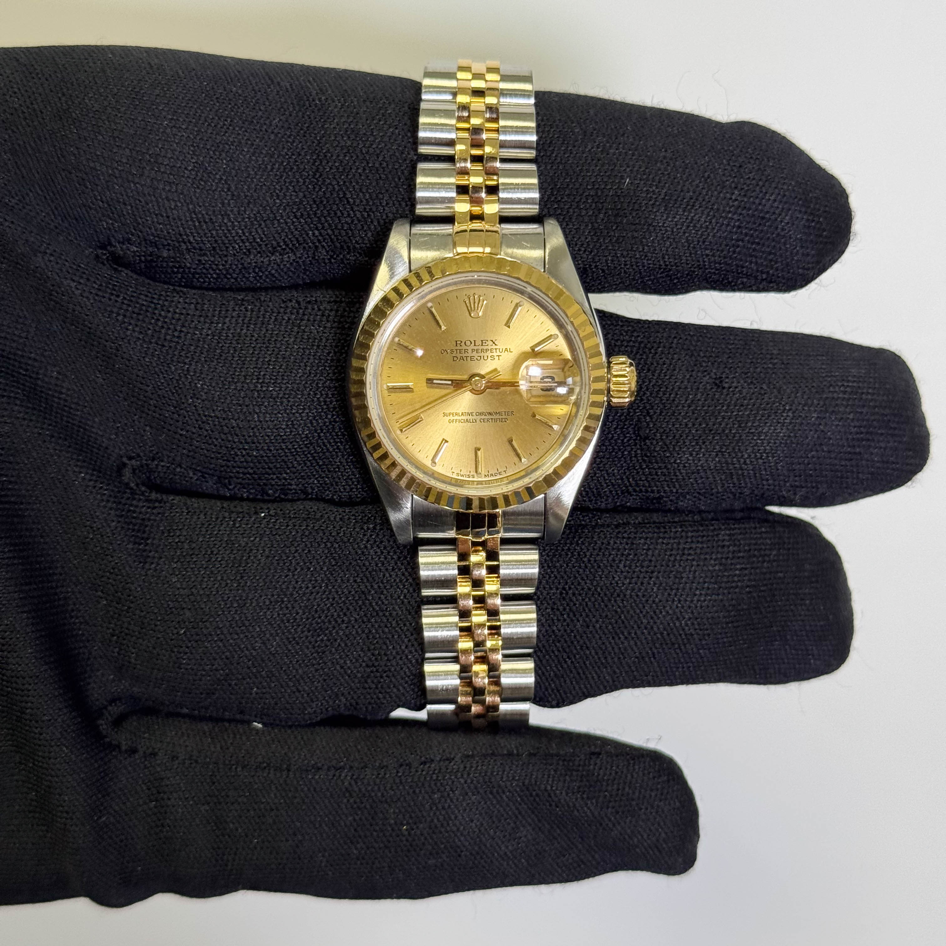 Rolex Datejust 26mm Champagne Dial Watch Ref# 69173