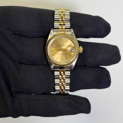 Rolex Datejust 26mm Champagne Dial Watch Ref# 69173