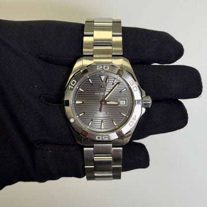 Tag Heuer Aquaracer 41mm Grey Dial Watch Ref# WAY2113.BA0928 - Happy Jewelers Fine Jewelry Lifetime Warranty