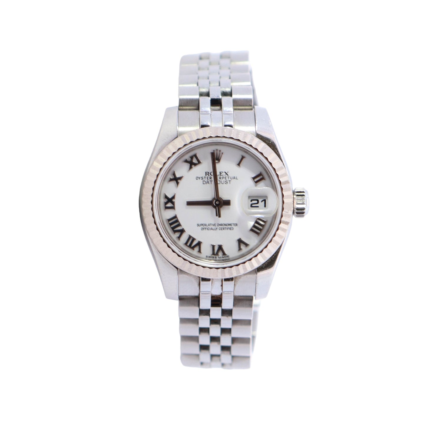 Rolex Datejust 26mm White Dial Watch Ref# 179174