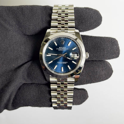 Rolex Datejust 41mm Blue Dial Watch Ref# 126300