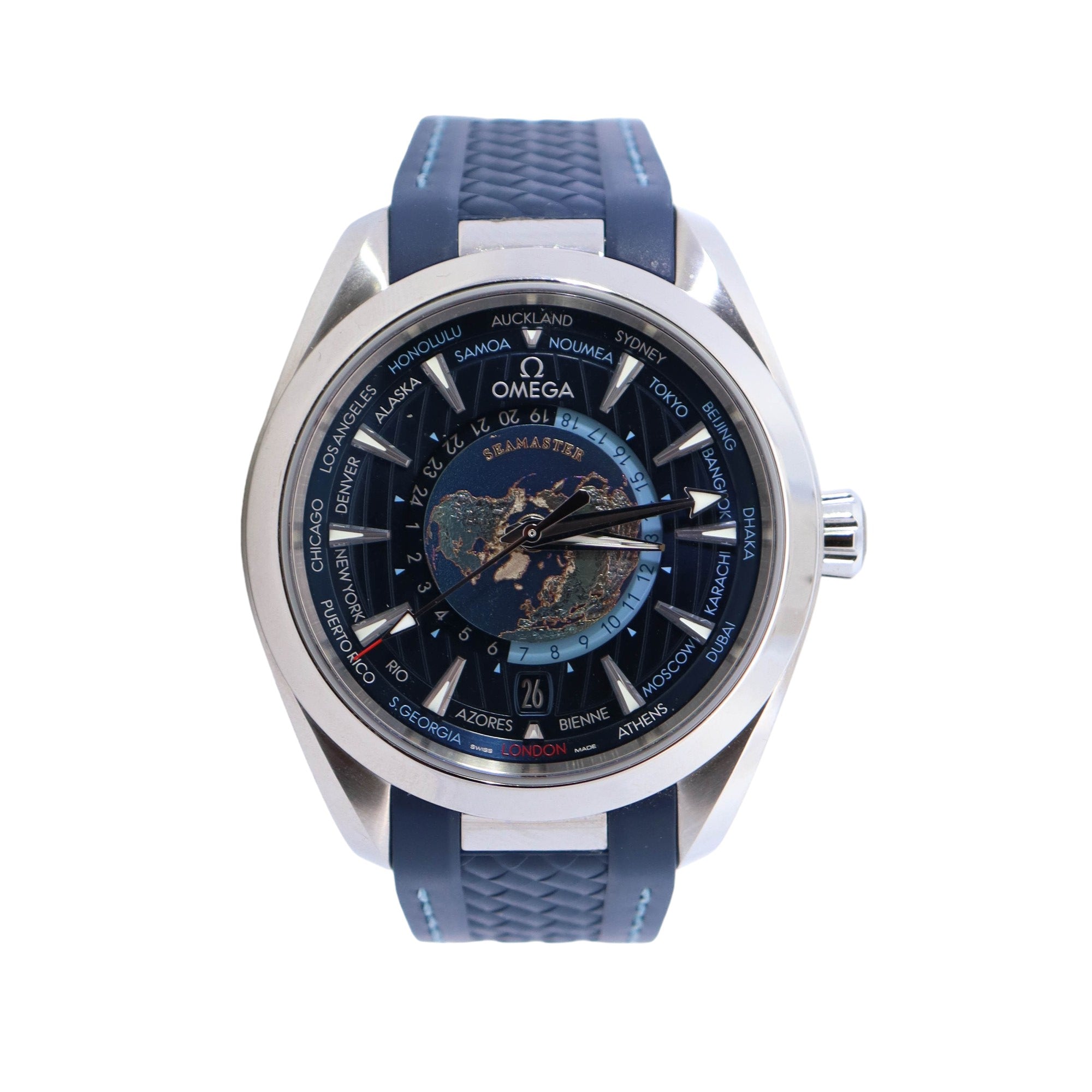 Omega Seamaster 43mm Blue Dial Watch Ref# 220.10.43.22.03.001 - Happy Jewelers Fine Jewelry Lifetime Warranty