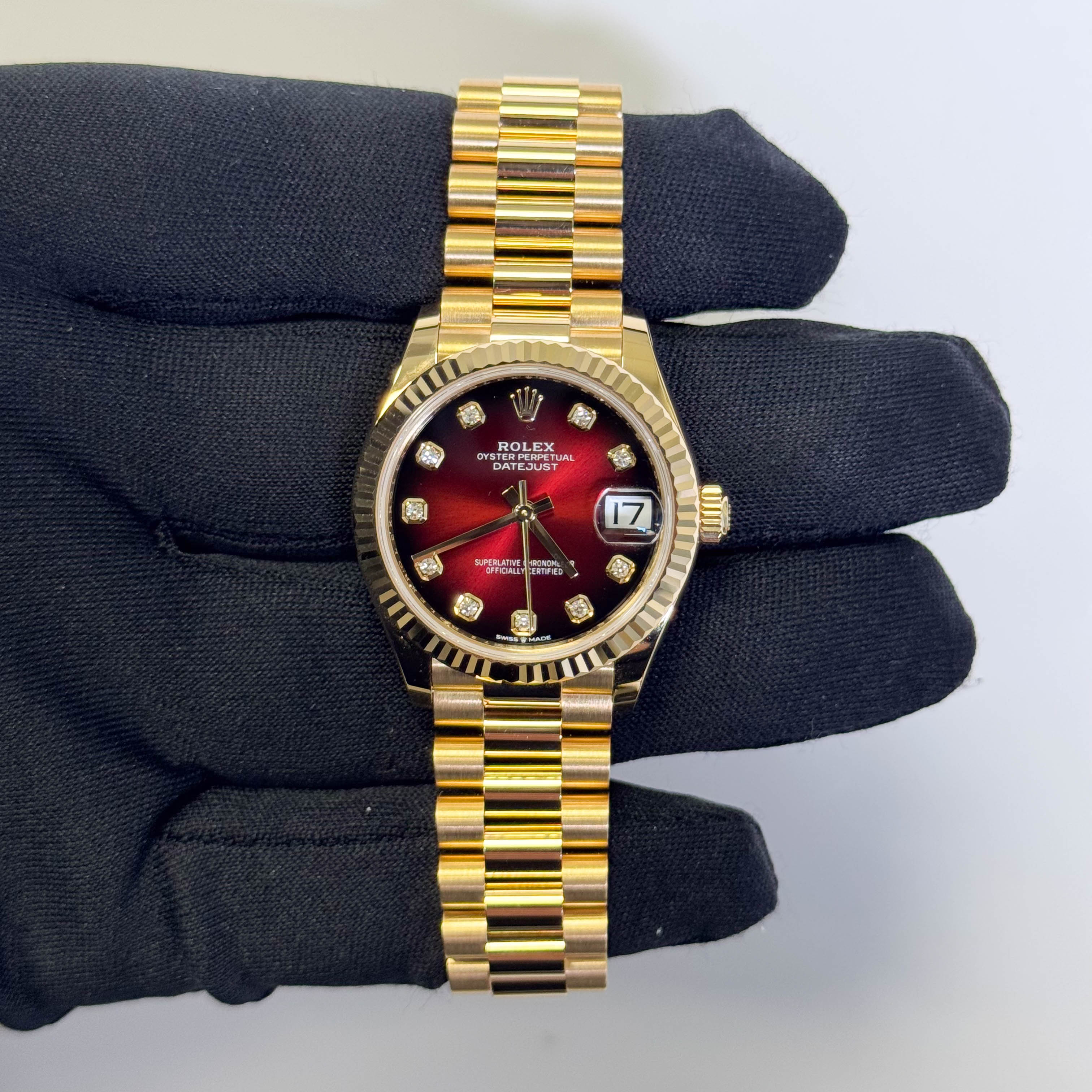 Rolex Datejust 31mm Red Ombre Dial Watch Ref# 278278 - Happy Jewelers Fine Jewelry Lifetime Warranty