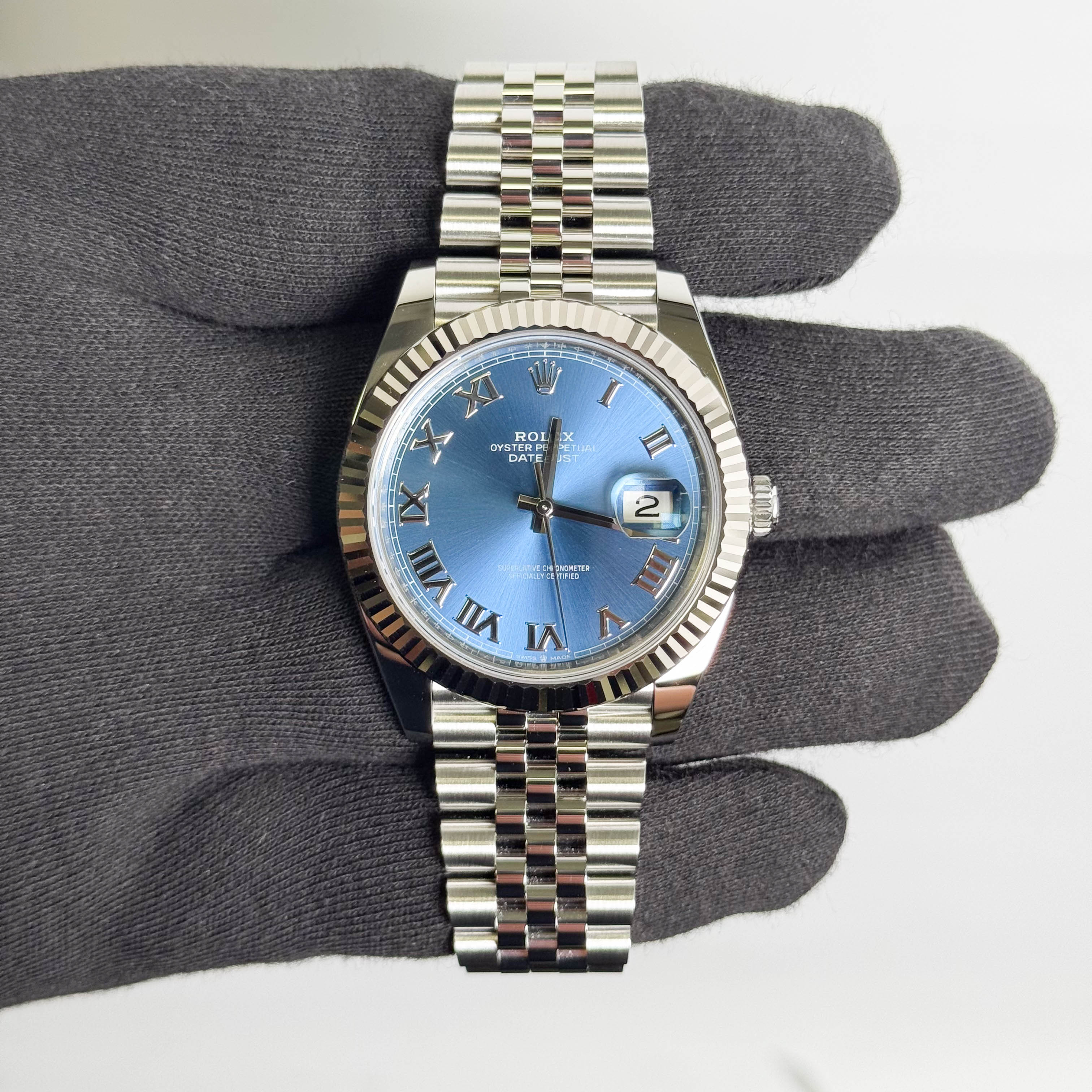 Rolex Datejust 41mm Blue Dial Watch Ref# 126334 - Happy Jewelers Fine Jewelry Lifetime Warranty