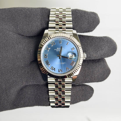 Rolex Datejust 41mm Blue Dial Watch Ref# 126334 - Happy Jewelers Fine Jewelry Lifetime Warranty