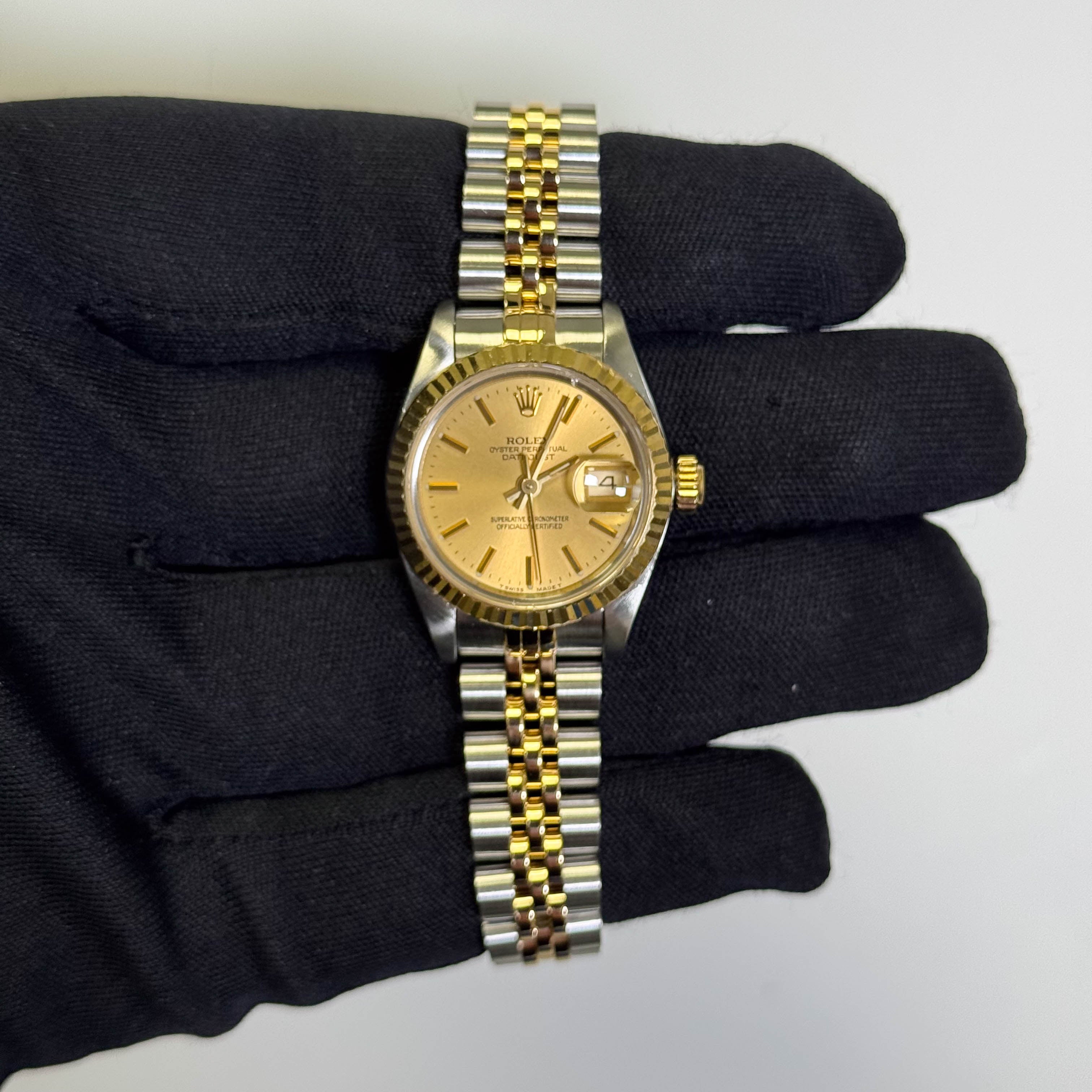 Rolex Datejust 26mm Champagne Dial Watch Ref# 69173