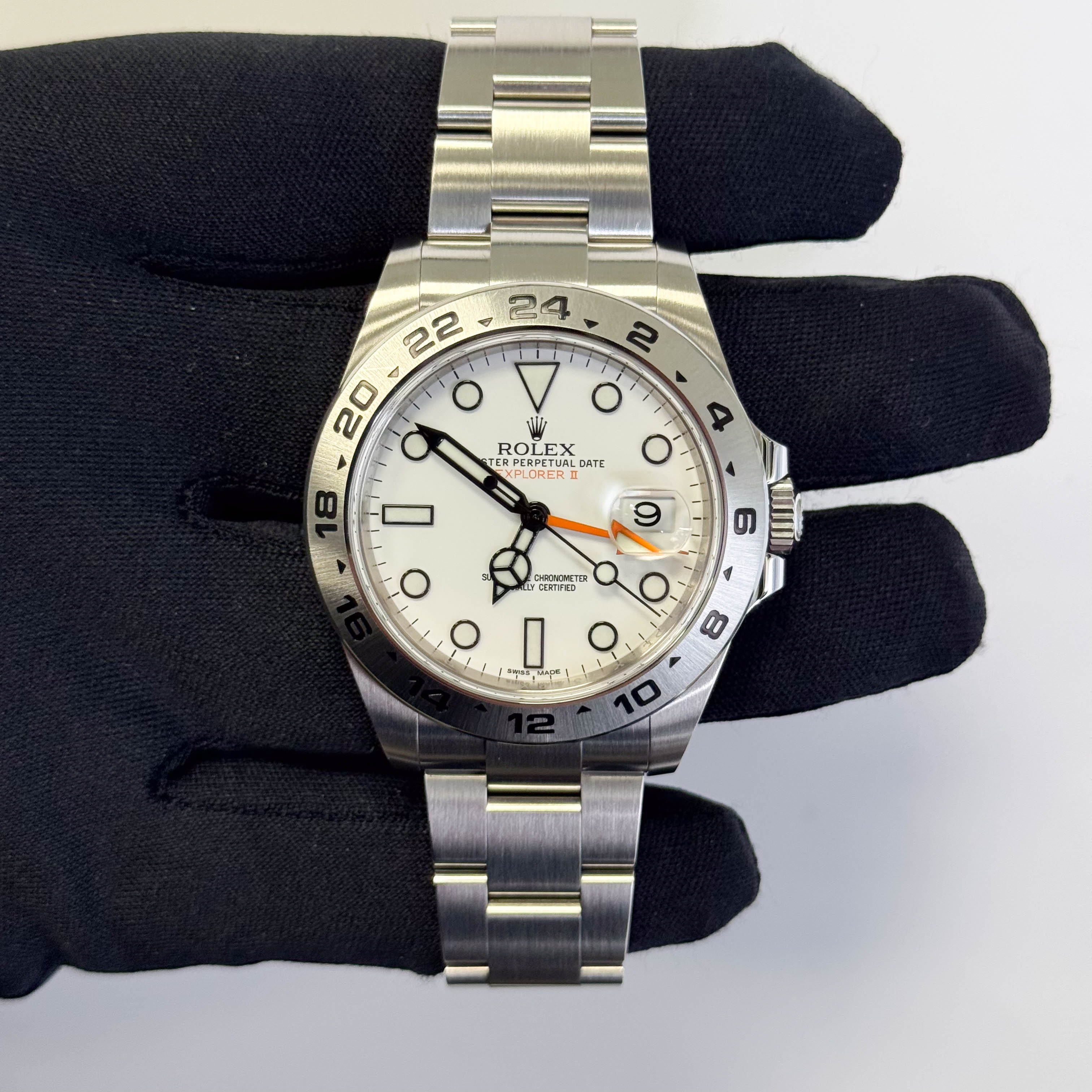 Rolex Explorer II 42mm White Dial Watch Ref# 216570 - Happy Jewelers Fine Jewelry Lifetime Warranty