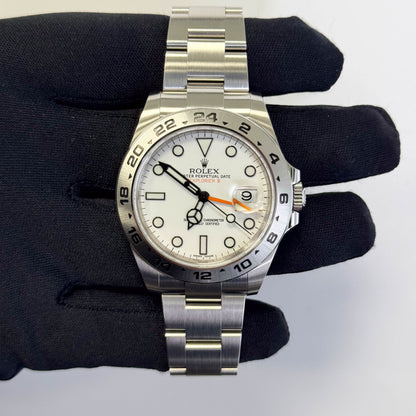 Rolex Explorer II 42mm White Dial Watch Ref# 216570 - Happy Jewelers Fine Jewelry Lifetime Warranty