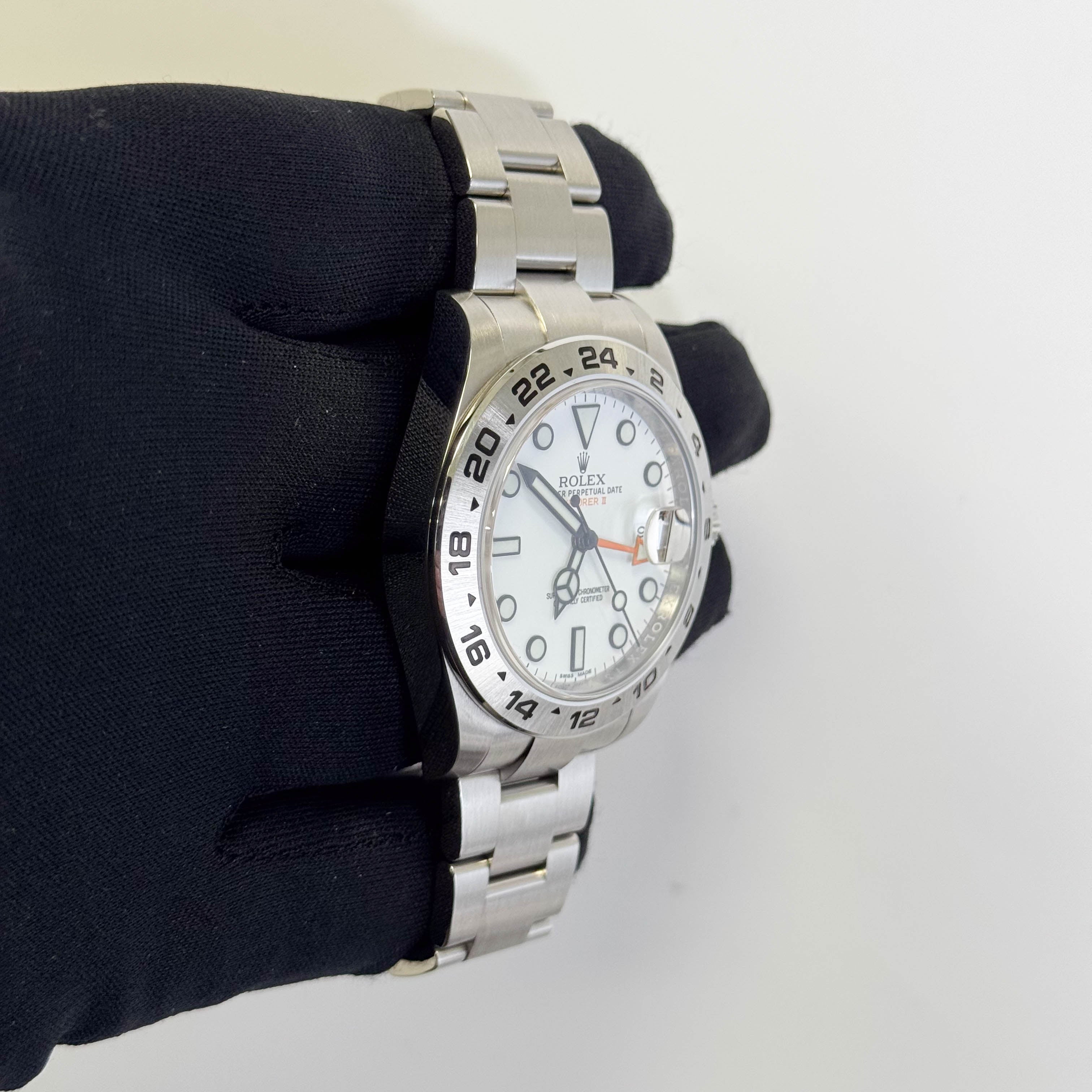 Rolex Explorer II 42mm White Dial Watch Ref# 216570 - Happy Jewelers Fine Jewelry Lifetime Warranty