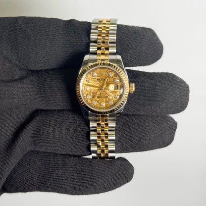 Rolex Datejust 26mm Champagne Dial Watch Ref# 179173