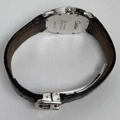 Cartier Ronde Louis 28mm 18K White Gold Cream Roman Dial Watch Ref#  WR000251