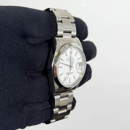 Rolex Datejust Stainless Steel 36mm White Dial Watch Ref# 16200 - Happy Jewelers Fine Jewelry Lifetime Warranty