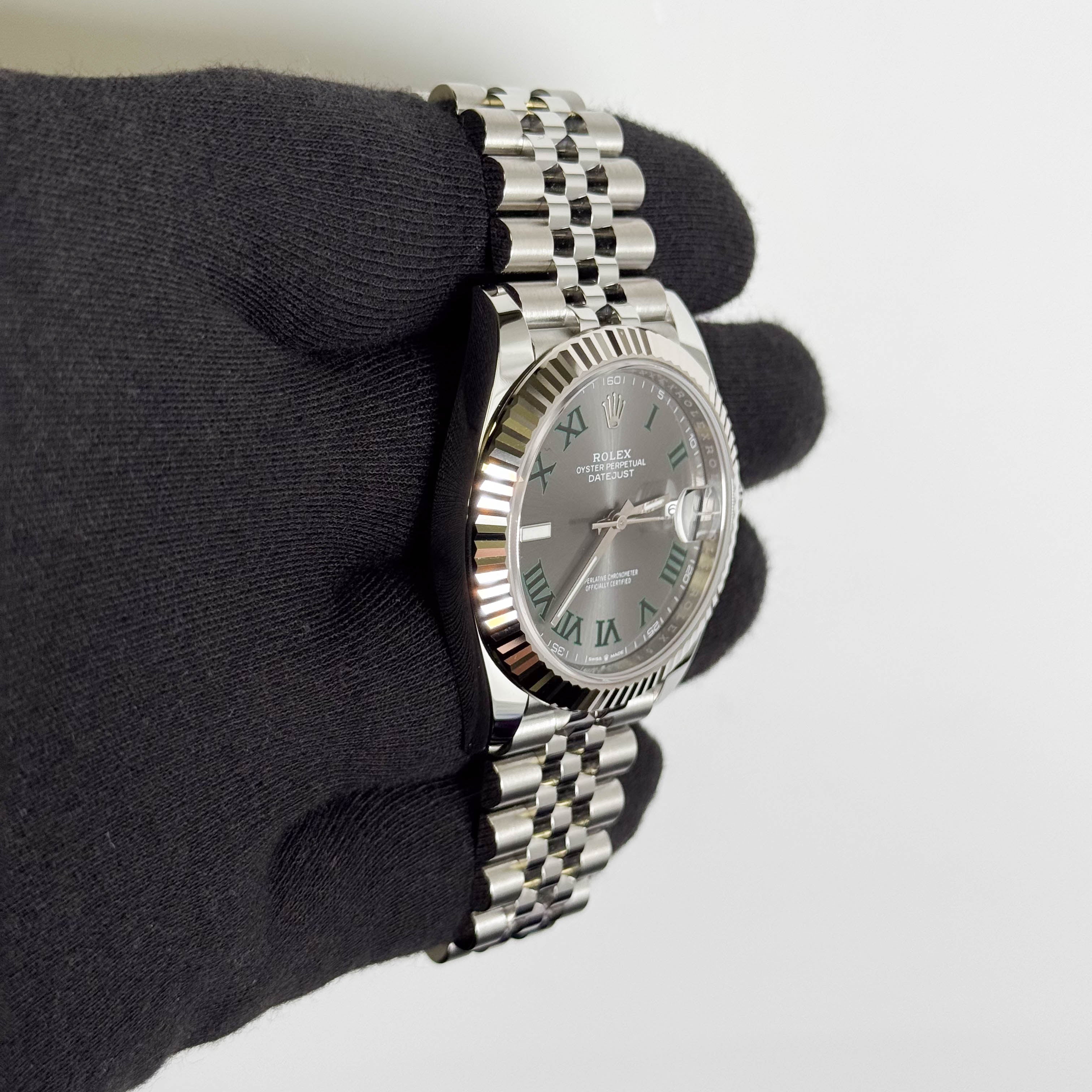 Rolex Datejust 41mm Wimbledon Dial Watch Ref# 126334 - Happy Jewelers Fine Jewelry Lifetime Warranty
