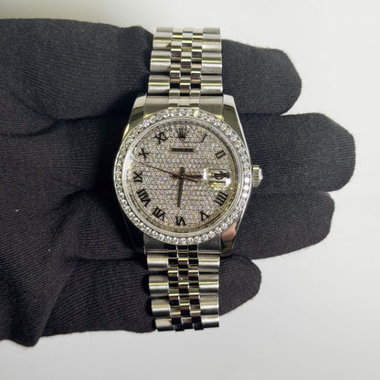 Rolex Datejust 36mm Pave Dial Watch Ref# 116200