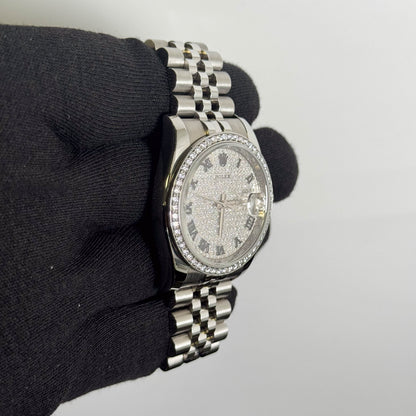 Rolex Datejust 36mm Pave Dial Watch Ref# 116200