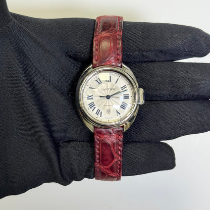 Cartier Cle De 31mm Silver Dial Watch Ref# WSCL0016 - Happy Jewelers Fine Jewelry Lifetime Warranty