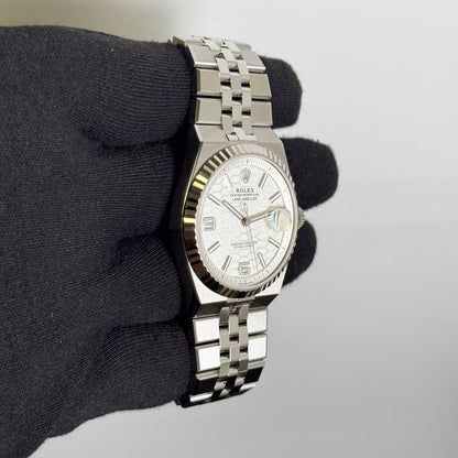 Rolex Land-Dweller 40mm White Dial Watch Ref # 127334v