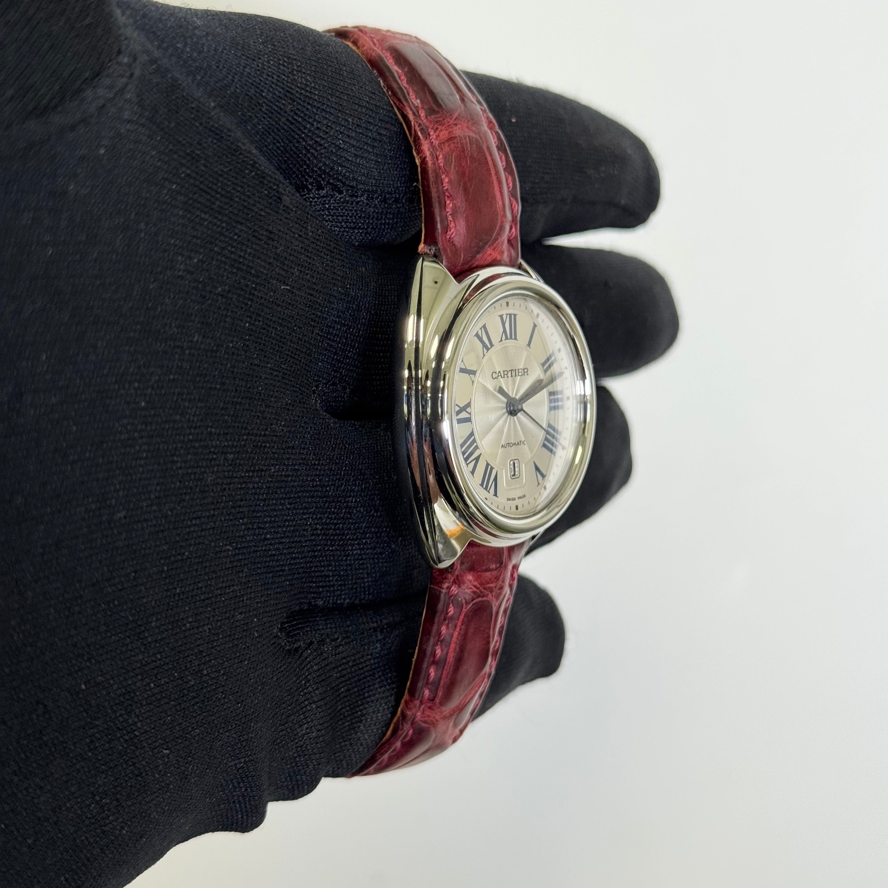 Cartier Cle De 31mm Silver Dial Watch Ref# WSCL0016