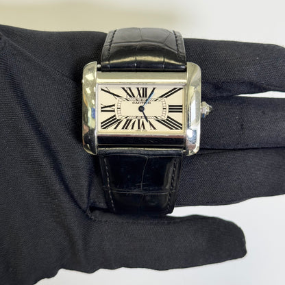 Cartier Tank Divan 33mm White Dial Watch Ref# W6300655 - Happy Jewelers Fine Jewelry Lifetime Warranty