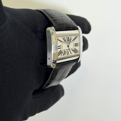 Cartier Tank Divan 33mm White Dial Watch Ref# W6300655 - Happy Jewelers Fine Jewelry Lifetime Warranty