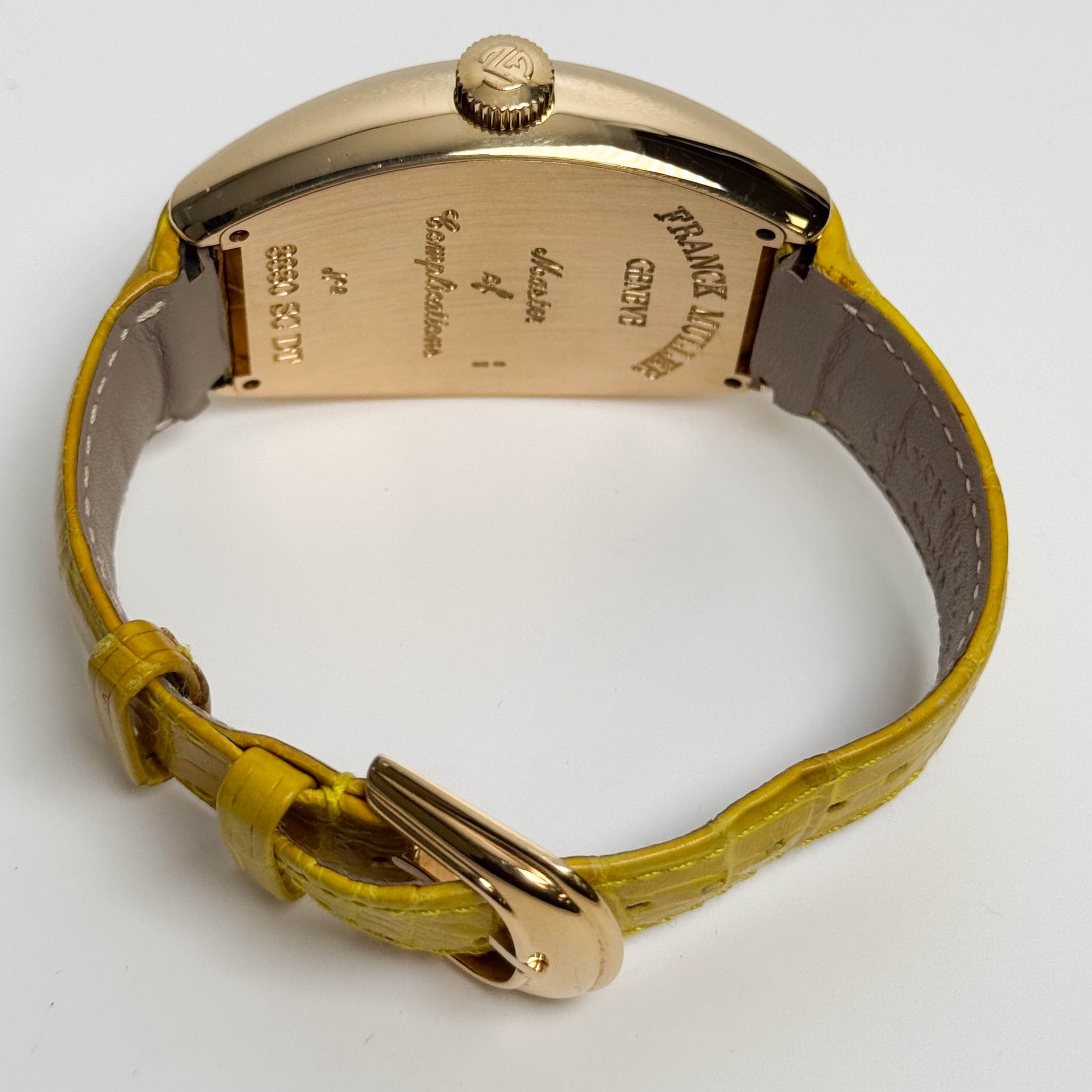 Franck Muller Cintree Curvex Yellow Gold 39mm x 55mm Silver Arabic